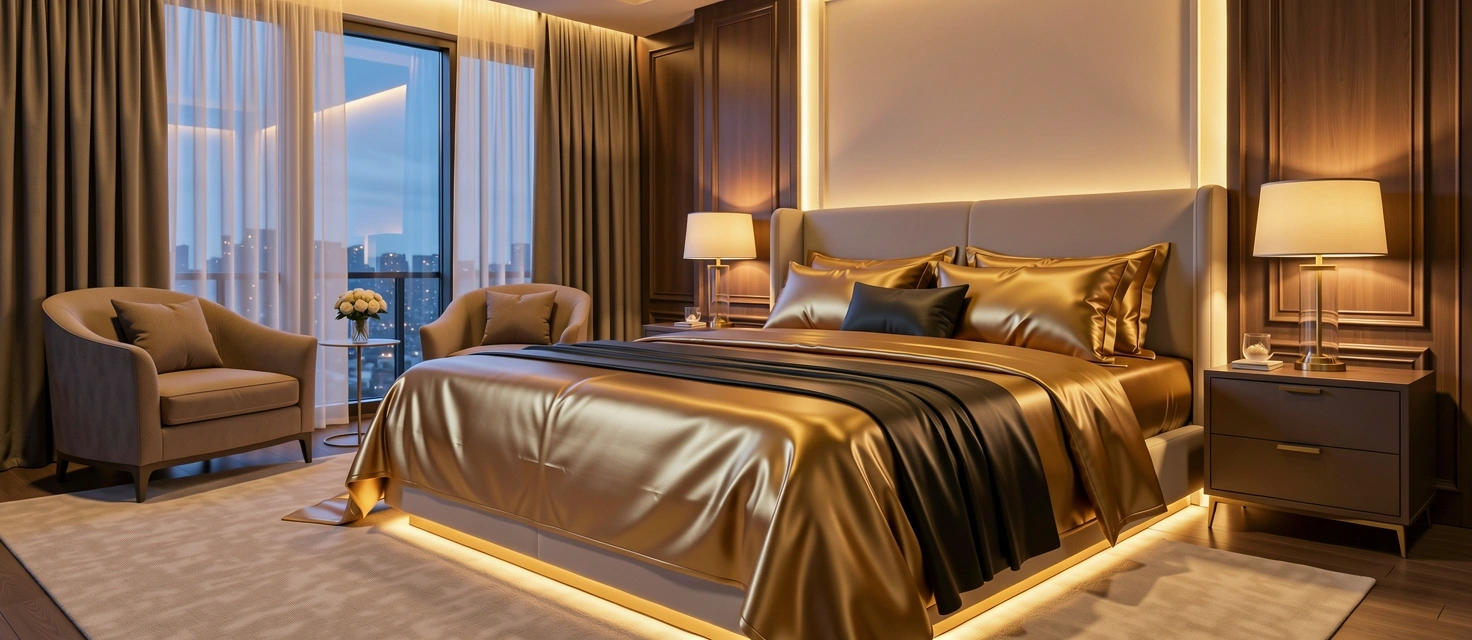 Luxuriöses Schlafzimmer Ambiente